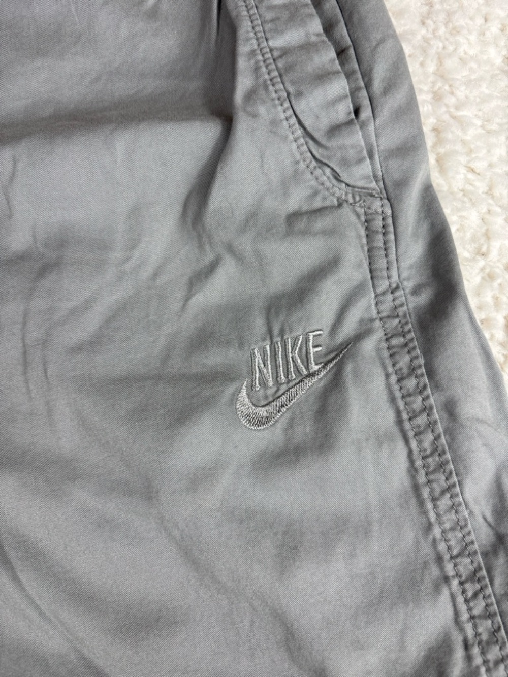 Nike Sportswear Men’s Gray Cotton Drawstring Shorts XXL - Picture 3 of 8